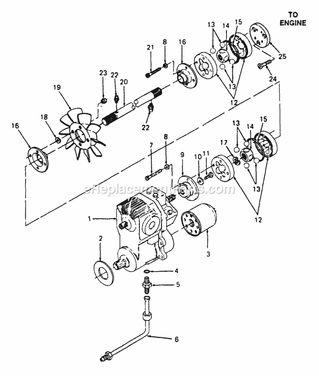 Drive Line Diagram and Parts List for 2086 880001-899000, 14A-735-100, 146-735-100 Cub Cadet Lawn Tractor